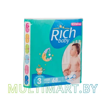 Подгузники Rich baby Midi 3 (68шт)